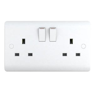 Snowlite 13A 2 مقبس تبديل العصابة ، قطب مزدوج (7x14)