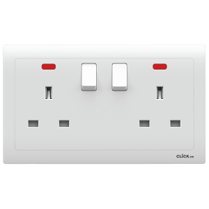 Snowlite 13A Double Pole Switch Sockets (1 Gang & 2 Gang Options)